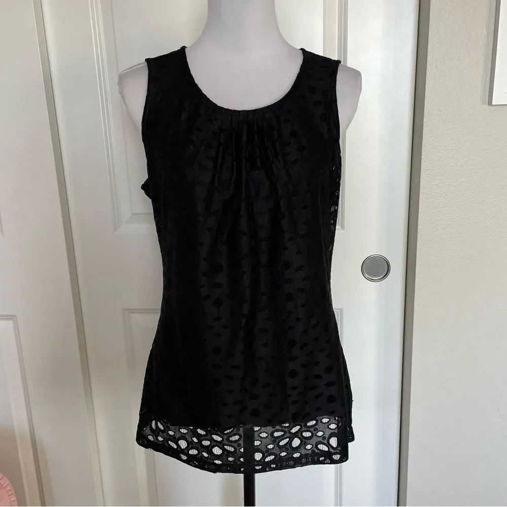 Banana republic Black Lace Tank Too size Medium - Picture 11 of 11